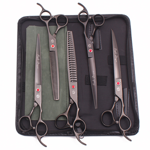 Purple Dragon 8 "professionnel chien <span class=keywords><strong>chat</strong></span> toilettage ciseaux amincissement cisailles japonais en acier inoxydable tranchant lames de précision 3005 - Product Image 4