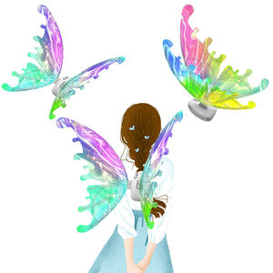 Ailes de Fée Lumineuses LED DIY pour Filles, Ensemble de Déguisement de Princesse Papillon pour Enfants, Accessoires de Scène pour Fêtes - Product Image 1
