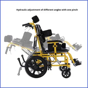 Varilla hidráulica-Silla de ruedas de movilidad no inflable ajustable para niños con equipo de rehabilitación de parálisis cerebral - Product Image 5