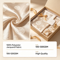 Tissu Jacquard 100% Polyester à Prix Compétitif, Anti-Plis, Couleur Stable, Textile Décoratif pour Housse de Cercueil et Doublure de Boîte Cadeau
