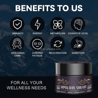 Résine de Shilajit de l'Himalaya, Shilajeet 500 mg avec mélange d'ashwagandha et de curcuma, pot de 30 g, complément alimentaire ayurvédique