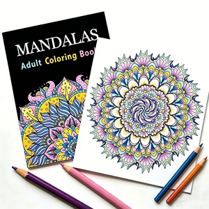Libro da Colorare Mandala per Adulti con Logo Personalizzato, Libri Creativi per Disegnare e Colorare, Edizione Speciale Dipinta a Mano - Product Image 1