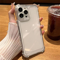 Étui de téléphone transparent antichoc de luxe pour iPhone 14 13 12 11 Pro Max X XR XS 7 8 Plus pare-chocs hybride couverture arrière rigide transparente