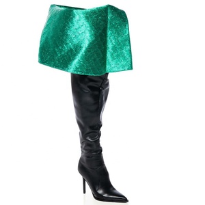 Botas Altas de Mujer con Ajuste Súper Ancho, Cremallera Lateral, Tacón de Aguja, Punta Fina, Botines Largos hasta el Muslo - Product Image 5