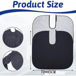 Capes de coiffure écologiques résistantes à l'eau avec logo personnalisé, bavoirs de maquillage, capes de shampoing pour salon de coiffure, tabliers courts de barbier - Product Image 2