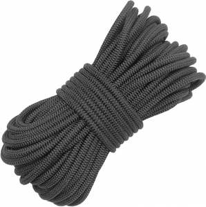 4mm 5/32 Inch <b>Black</b> No-Slip Elastic Cord 15 Yards Braided Stretch <b>String</b> for Apparel Making Hemming Edge Binding Bags DIY Craft - Product Image 1