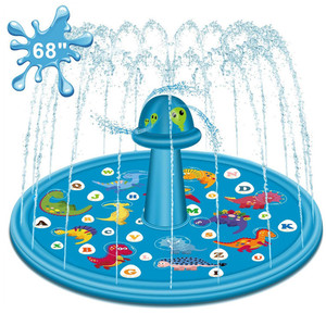 Inflatable PVC Children Outdoor Water Spray <b>Mat</b> 170CM Dinosaur Theme Pool Playmat Summer <b>Garden</b> Wading Pad - Product Image 5