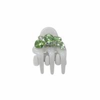Mini pince à cheveux esthétique avec franges latérales, blanche nacrée de qualité supérieure, accessoires de bijouterie en strass macaron scintillants en gros