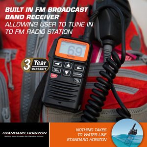 Émetteur-récepteur <span class=keywords><strong>VHF</strong></span> portable compact Standard <span class=keywords><strong>Horizon</strong></span> 6W HX40/HX40E pour la navigation maritime et la communication électronique - Product Image 2