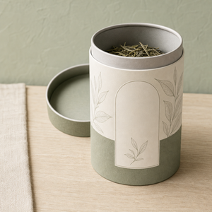 Caja de Embalaje Cilíndrica para Té, con Ventana, de Papel Kraft Rígido, para Almacenamiento de Bebidas, Reciclable, Impresión Offset - Product Image 6