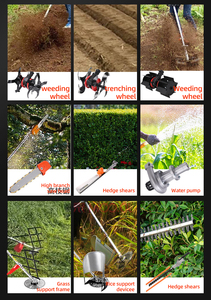 Débroussailleuse à dos rouge 4 temps pour la coupe des mauvaises herbes, haute productivité, utilisation en extérieur - Product Image 2