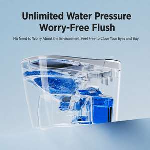 <span class=keywords><strong>Toilette</strong></span> intelligente avec double chasse d'eau, bidet à eau chaude, sécheur et veilleuse - Product Image 5