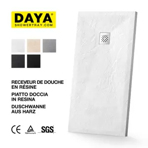 DAYA-plato de ducha de piedra de resina piatto doccia, plato de baño sólido, base de mármol, bandeja de ducha personalizada, cuarto de Ducha