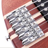 Guitare basse électrique Sendi ST de qualité professionnelle, personnalisée, 6 cordes, micros actifs S-S-S, manche traversant le corps, bois de qualité supérieure, électronique