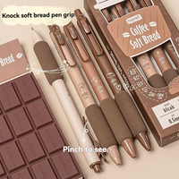 Bolígrafo de Gel Elegante Color Café Baguette de Alta Calidad, Secado Rápido, Escritura Suave, Bolígrafo para Exámenes y Pruebas para Estudiantes, Suministros de Oficina, Bolígrafo con Botón de Clic