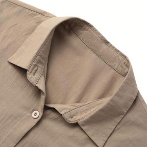 Camisa de Lino y Algodón de Manga Larga con Solapa Holgada, Talla Grande, Color Sólido, Transpirable, Estilo Vintage para Mujer, Otoño 2026 - Product Image 6