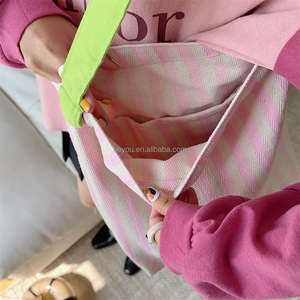 Rose <span class=keywords><strong>vert</strong></span> femmes recyclé fourre-tout <span class=keywords><strong>sac</strong></span> à bandoulière femmes rayé toile <span class=keywords><strong>sac</strong></span> réutilisable <span class=keywords><strong>sac</strong></span> à provisions grande capacité Art <span class=keywords><strong>sac</strong></span> à <span class=keywords><strong>main</strong></span> - Product Image 6