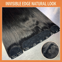 Extensions de cheveux naturels à clipser sur mesure, qualité SDD, trois pièces, volume épais, une seule pièce, cheveux véritables pour femmes, peuvent être décolorées, teintes et permanentées
