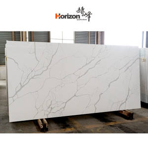 Horizon olmayan gözenekli yapay yapay saydam calacatta taş calacatta beyaz kuvars taş yapay taş döşeme - Product Image 5