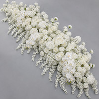 Composition florale artificielle blanche de 1,8 m en cascade pour chemin de table de mariage, décoration de scène, d'hôtel et d'événements