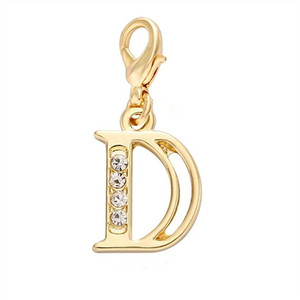 Accesorio para hacer joyas, incrustaciones de alfabeto mayúsculo, 26 letras inglesas, abalorios, regalo de Metal DIY, chapado en aleación de Zinc ecológico - Product Image 5