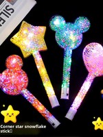 Bâtons LED en mousse fluorescente lumineuse en plastique, imprimés en typographie, style ROMANCE, en forme d'étoile à cinq branches et de cœur, promotionnels