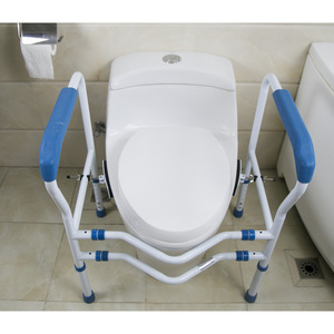 Barre d'appui WC pour personnes âgées, aide à la station debout, accessibilité salle de bain et hôpital, capacité de charge 150 kg, en fer, finition pulvérisée - Product Image 1