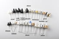 EU-Beauty 18/415 Pipette compte-gouttes en aluminium bouchon à vis compte-gouttes de sérum doré avec paille de verre gouttelette en plastique