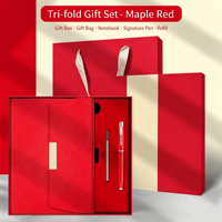 Ensemble cadeau netbook en cuir PU magnétique avec logo personnalisé en feuille d'or, couverture rigide pour cadeau d'entreprise, de bureau ou de direction