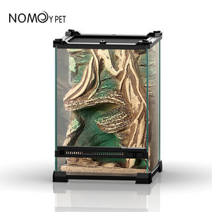 Terrario <span class=keywords><strong>de</strong></span> Vidrio para <span class=keywords><strong>Reptiles</strong></span> con Fondo 3D para Dragones Barbudos, Lagartos, Serpientes y Geckos - Product Image 5