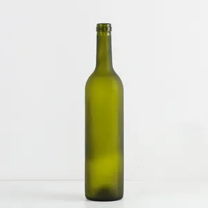 High quality 750ml 75cl 1L 3L antique dark green brown black blue heavy Bordeaux burgundy glass bottle for red wine