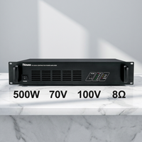 Amplificateur de ligne PA commercial Thinuna PA-6250A 500W haute puissance 100V avec entrée à priorité EMC pour système de sonorisation et d'interphonie