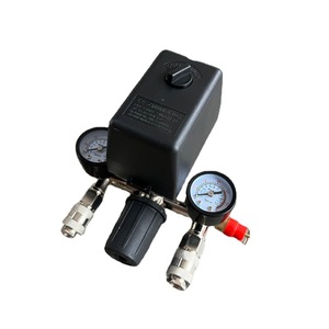 Régulateur d'air avec deux manomètres et bouton rouge pour compresseur d'air - Product Image 5