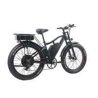 Vélo électrique pour adultes à pneus larges de 26 pouces, double moteur, 60V 1500W avec fourche à suspension