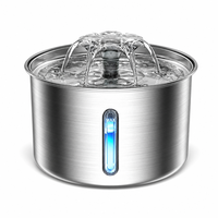 Distributeur d'eau automatique luxueux et écologique en acier inoxydable avec capteur de mouvement infrarouge intelligent pour chiens et chats
