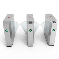 Barrière anti-collision 5 paires, capteur infrarouge, multi-authentification, haute capacité 35 personnes/min, portillon tournant à ailettes 304