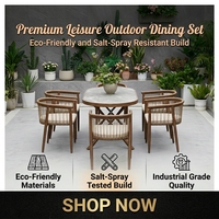 Modern Bahçe Yemek Seti Her Hava Koşuluna Uygun Alüminyum Alaşımlı Masa ve PE Rattan Sandalyeler, Villa İçin Su Geçirmez Minderlerle
