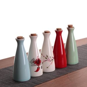 Antique Style Chinese Ceramic Wine Pot &amp; Liquor Dispenser Set with <strong>Sake</strong> and White Wine Cups Household Use - Product Image 3