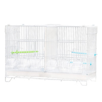 Cage Empilable pour Oiseaux, Volière de Groupe avec Conception à Cloisons, Nid pour Perroquets, Cages à Oiseaux avec Séparateurs