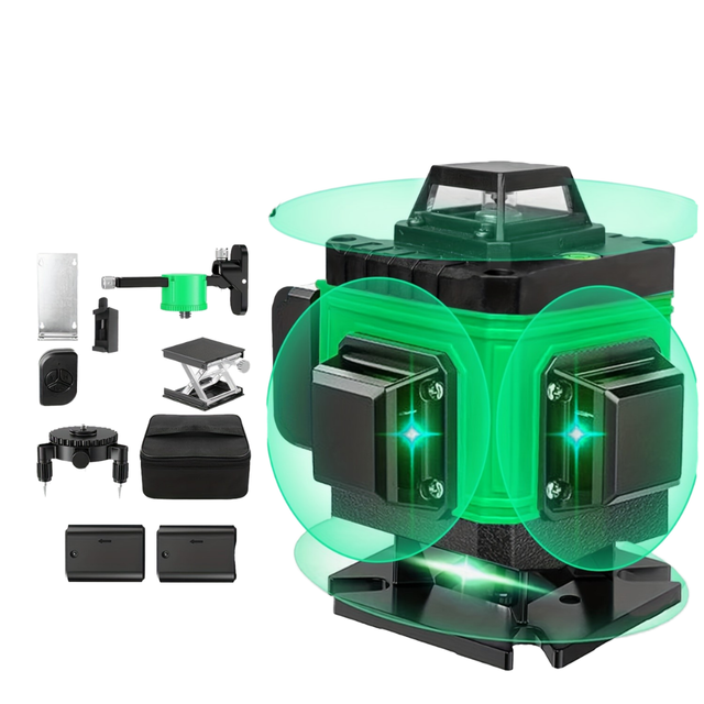 Hot Selling 16 Line 4d Automatic Leveling Professional with Pulse Mode 4D Green Alignment Laser