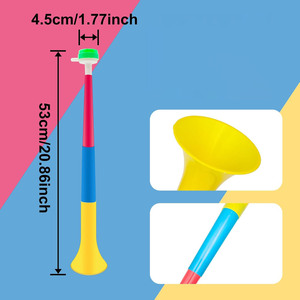 Corneta de Plástico Plegable, Bocina de Aire para Estadios, Artículos de Animación para Eventos Deportivos, Decoraciones para Fiestas de Fútbol - Product Image 2