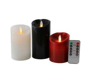 Batterie betriebene LED-Kerzen Blaugrüne flammen lose Kerzen mit tanzender beweglicher Flamme für Dekoration 5er-Set - Product Image 6