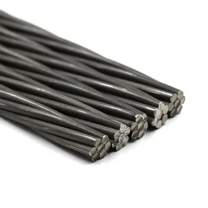 Nhà Máy bán hàng trực tiếp 12.5 mét mạ kẽm Guy dây đồng claded thép Strand Wire Rope cho dự ứng lực bê tông