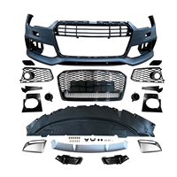 Pare-chocs avant style RS7 avec calandre en maille pour Audi A7 S7 C7 C7.5 2009-2018, kit carrosserie de conversion facelift, pièces de rechange