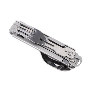 <span class=keywords><strong>Couteau</strong></span> multifonctionnel 6 en 1, <span class=keywords><strong>fourchette</strong></span> et cuillère, tire-bouchon, acier inoxydable 420, <span class=keywords><strong>couteau</strong></span> détachable - Product Image 2