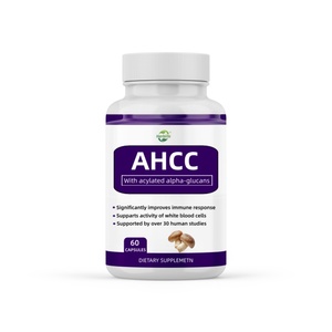Cápsulas de Suplemento Herbal Natural AHCC, Apoyo Inmunológico, 500 mg, Cápsulas Duras, Certificado NSF, Vegano Orgánico, 60 Cápsulas de AHCC Orgánico Puro - Product Image 1