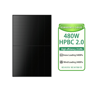 Paneles Solares 470W 480W Totalmente Negros, Stock UE, HPBC 2.0, Venta al por Mayor, Monocristalinos de Alta Eficiencia, en Paleta de Vidrio - Product Image 1