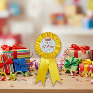 Cinta de satén 100% poliéster personalizada con insignia de graduación y roseta con pin de seguridad para celebraciones de bodas, ecológica - Product Image 1