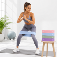 Bandes de résistance pour l'exercice, ensemble de bandes de résistance en silicone avec 4 niveaux progressifs pour les jambes, les bras et la mobilité