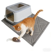Tapis d'alimentation pour animaux de compagnie en PVC imperméable, motif dessin animé, luxe moderne, rayé, doux, pour chiens et chats, vente en gros